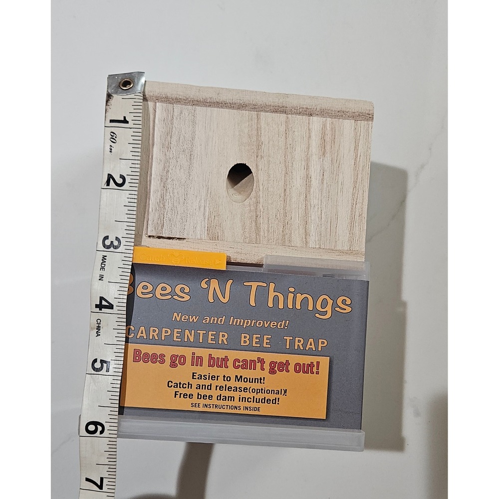Bees N Things Carpenter Bee Trap Chemical Free Wood Boring Bee Catcher